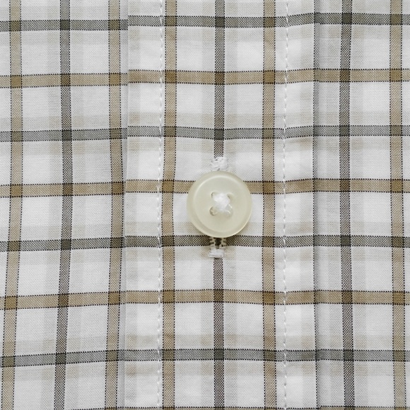 HICKEY FREEMAN White Check Sport Shirt Medium M - Picture 6 of 7